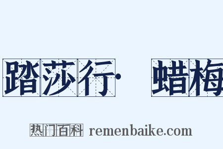 踏莎行·蜡梅是什么意思的图片